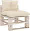 vidaXL - Palletkussens - 2 - st - stof - crèmekleurig