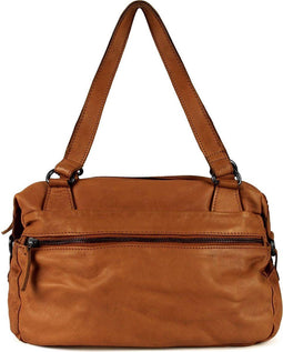 DSTRCT Harrington Road - Leren Handtas / Schoudertas - 2 draagbanden - Cognac