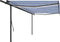 vidaXL - Luifel - handmatig - uittrekbaar - met - LED - 5x3,5 - m - blauw - en - wit