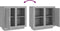 vidaXL - Dressoir - 80x40x75 - cm - grijs - sonoma - eikenkleurig