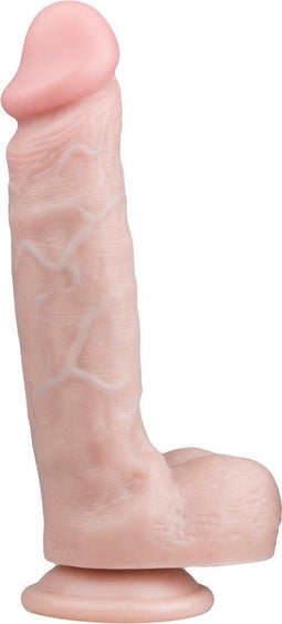 EasyToys - Realistische Dildo met Balzak - Dildo met Zuignap - 22,5 cm - Dildo's - Sex Toys voor Vrouwen en Mannen - Dildo Mannen Anaal - Beige