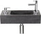 Differnz Sapon - Fonteinset - 42x18.5x9cm - 1 kraangat - Natuursteen Zwart