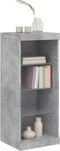 vidaXL - Dressoir - met - LED-verlichting - 41x37x100 - cm - betongrijs