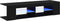 vidaXL - TV-kast - met - LED-verlichting - - - Zwart - Eiken - - - 135x39x30cm - - - Bewerkt - Hout