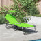 vidaXL - Opvouwbare - Ligstoel - met - Luifel - Groen - 600D - Oxford - Stof