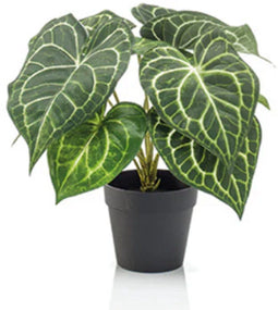 Emerald - Kunstplant in pot Anthurium 23cm - Kunstplanten voor binnen