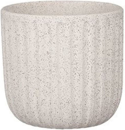 Mica Decorations Dante Bloempot - 17x17x15 cm - Terracotta - Wit