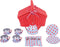 BigJigs Theeservies - 18-Delig Speelgoedservies in Picknickmand - Rood