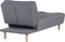 ALSTEN - Chaise longue - Donkergrijs - Symmetrisch - Polyester
