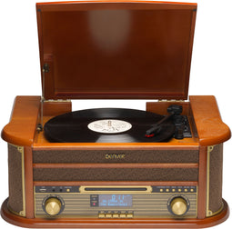Denver MRD-51 - Retro Platenspeler - DAB+ Radio USB Opname - ECHT HOUT