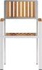 vidaXL - Stapelbare - Tuinstoelen - 2 - stuks - van - Massief - Acaciahout - en - RVS