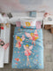 LINNICK Kinder Dekbedovertrek 100% katoen Party Elfs - turquoise 140x200cm - Tiener Dekbedovertrek 1 persoons