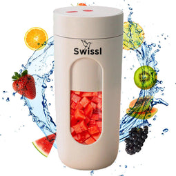 Swissl Blender To Go - Draadloze Smoothie Maker - Draagbare Mini Blender - 300 ml - Wit