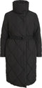 Vila Viwanas - Quilted Coat - Lichtgewicht met tailleriem - Zwart Dames Maat 36