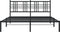 vidaXL - Bedframe - met - hoofdbord - metaal - zwart - 150x200 - cm