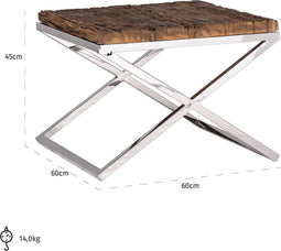 Richmond Interiors Bijzettafel Kensington 60x60 (Silver)