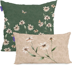 Set van kussenhoesjes HappyFriday Tinny bloom Multicolour 2 Onderdelen