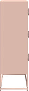 vidaXL - Hoge - kast - 68x39x123 - cm - staal - roze