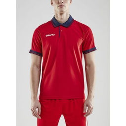 Craft Pro Control - Sportpolo - 100% polyester - Rood/navy M