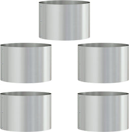 vidaXL - Tuinpotten - 5 - stuks - 30x30x20 - cm - Gegalvaniseerd - Staal