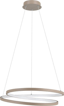 EGLO Ruotale - Hanglamp - LED 36W - Ø 55 cm - Zandkleur/Wit