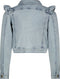 Le Chic ALLY C212-5186 - Spijkerjasje - Verticale ruffles met parels - Denim (maat 128)