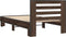 vidaXL - Bedframe - bewerkt - hout - en - metaal - bruin - eikenkleurig - 90x190 - cm