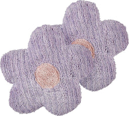 SORREL - Sierkussen set van 2 - Violet - 45 x 45 cm - Rubberhout