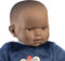 Llorens babypop Zareb donker met kleding en speen 42 cm