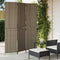 vidaXL - Kamerscherm - 3 - panelen - poly - rattan - grijs