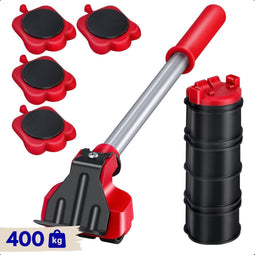 Moeve Meubelroller - Meubeltransporter - 13 delige set - Draagvermogen 400 kg - Rood/Zwart (4 stuks)