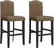 vidaXL - Barstoelen - 2 - st - massief - rubberhout - en - stof