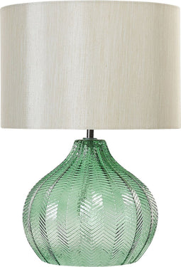 KEILA - Tafellamp - Groen - Glas