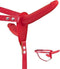 Fetish Tentation - Strap on - Dubbel - Rood - 15.5 x 3cm en 8.7 x 2.9cm