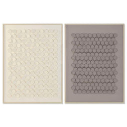 Schilderij Home ESPRIT Beige Grijs Abstract Modern 90 x 3,5 x 120 cm (2 Stuks)