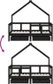 vidaXL - Kinderbedframe - met - lades - 70x140 - cm - massief - grenenhout - zwart