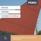 Perel Schaduwdoek - Driehoekig - Waterafstotend & UV-beschermend - Terracotta - 5x5x5m