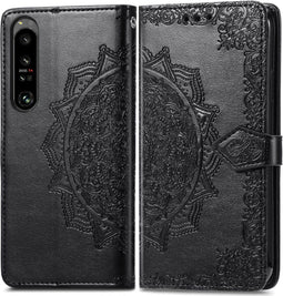iMoshion Hoesje Geschikt voor Sony Xperia 1 IV Hoesje Met Pasjeshouder - iMoshion Mandala Bookcase - Zwart