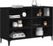 vidaXL - Dressoir - Zwart - Eiken - 103,5x35x70 - cm - Gelaagd - Hout