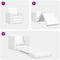 vidaXL - Vloer - Sofa - Bed - 2-in-1 - Wit - 74x77x81 - cm - Faux - Leren