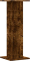 vidaXL - Plantenstandaards - 2 - st - 30x30x80 - cm - bewerkt - hout - gerookt - eiken