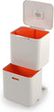 Joseph Joseph Intelligent Waste Totem 2.0 - Afvalemmer - 60 l - 2 Compartimenten - Stone Wit
