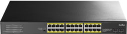 Cudy GS1028PS2 - PoE Switch 24x GbE PoE+ 300W - 2x SFP - 19-inch metalen behuizing
