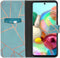 iMoshion Hoesje Geschikt voor Samsung Galaxy A71 Hoesje Met Pasjeshouder - iMoshion Design Softcase Bookcase - Goud / Meerkleurig / Blauw / Blue Graphic