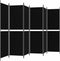 vidaXL - Kamerscherm - met - 6 - panelen - 300x180 - cm - stof - zwart