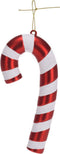 Christmas Decoration kersthangers/kerstornamenten zuurstokken- 4x - kunststof- 17 cm