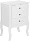LANE - Nachtkastje 3 lades - Wit - MDF
