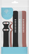 iMoshion Siliconen bandje Multipack voor Fitbit Versa 4 / 3 / Sense (2) - Zwart / Wit / Oranje