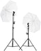 vidaXL - Fotostudioset - met - verlichtingsset, - achtergrond - en - reflector