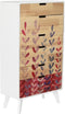 Ladenkast DKD Home Decor Scandi Natuurlijk Rubberwood Wit Kastanjebruin Hout MDF 60 x 30 x 108 cm